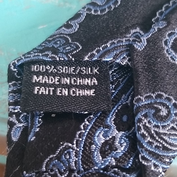 Bellissimo Blue Paisley Tie - Picture 3 of 3